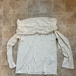 Banana Republic Off-Shoulder Cream Blouse